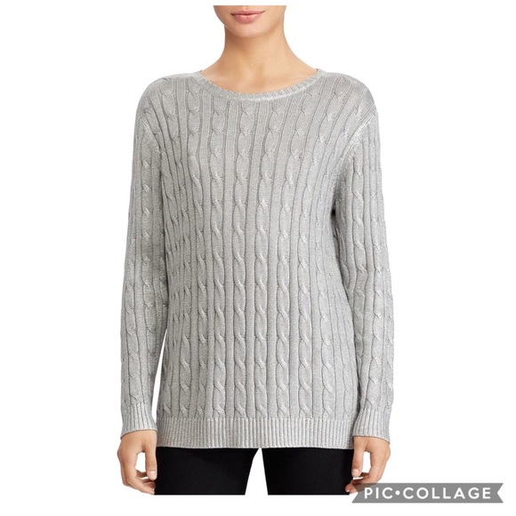 Lauren Ralph Lauren Sweaters - 💖🆕Lauren Ralph Lauren Metallic Silver Sweater💖